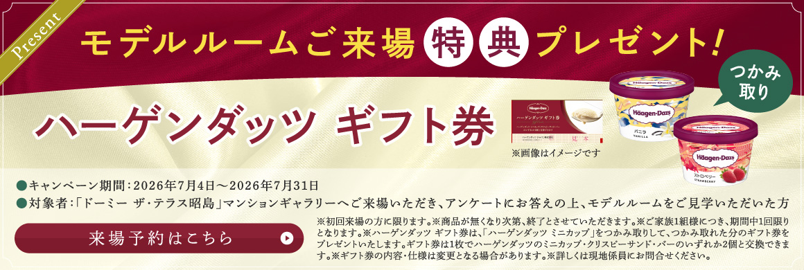モデルルームご来場特典プレゼント！
